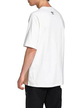 T-Shirt Adidas Big Trefoil Colorblock Bianco