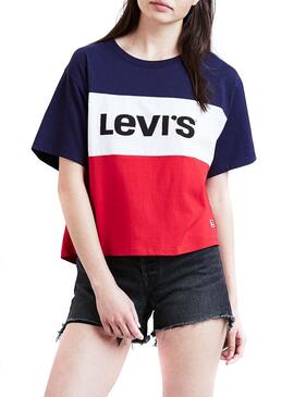 T-Shirt Levis Colorblock per Donna