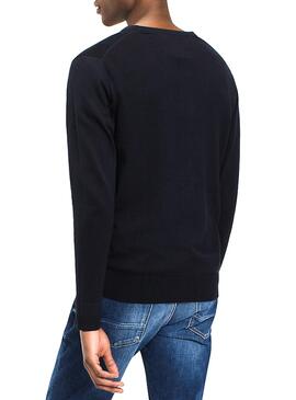 Pullover Tommy Hilfiger Core Silk Blu Navy per Uomo
