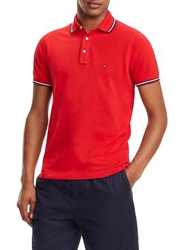 Polo Tommy Hilfiger Tipped Slim Rosso Uomo