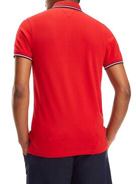 Polo Tommy Hilfiger Tipped Slim Rosso Uomo