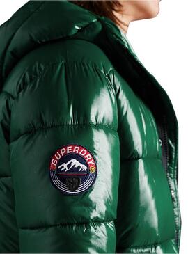 Giubbotto Superdry Shine Verde per Donna