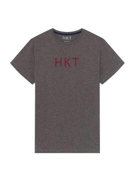 T-Shirt Hackett HKT Basic Grigio per Uomo