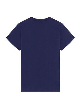 T-Shirt Hackett HKT Basic Blu Blu Navy per Uomo