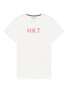 T-Shirt Hackett HKT Basic Bianco per Uomo