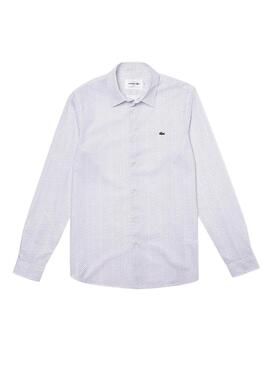 Camicia Lacoste Micro Bianco per Uomo