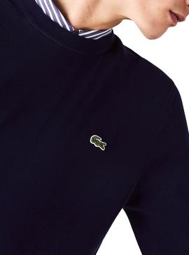 Pullover Lacoste Round Blu Blu Navy per Uomo