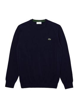 Pullover Lacoste Round Blu Blu Navy per Uomo