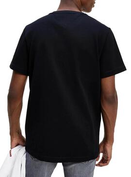 T-Shirt Tommy Jeans Toppa grande Nero per Uomo