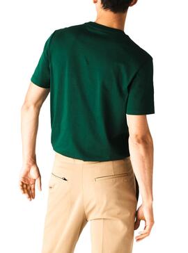 T-Shirt Lacoste Italic Verde per Uomo
