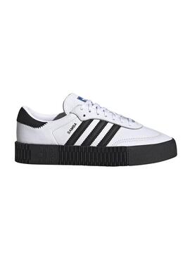 Sneaker Adidas Sambarose Bianco e Nero Donna