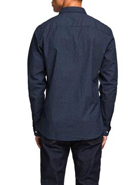 Camicia Jack & Jones Blalogo Blu Navy per Uomo