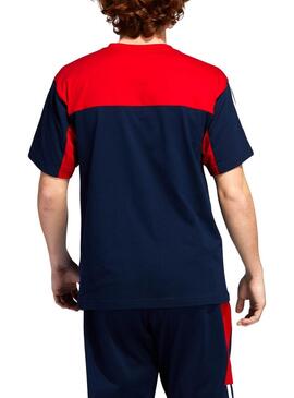 T-Shirt Adidas Classics Blu y Rosso per Uomo