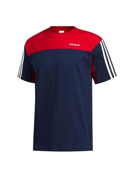 T-Shirt Adidas Classics Blu y Rosso per Uomo