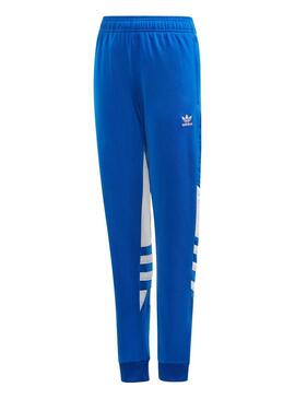 Pantaloni Adidas Big Trefoil Blu per Bambino