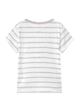 T-Shirt Levis Two Tone Ringer Bianco per Bambina