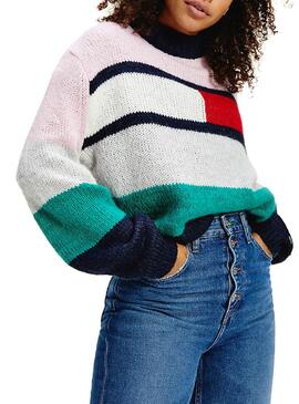 Pullover Tommy Jeans Bell Multi per Donna