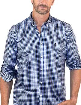 Camicia El Pulpo Pinpoint Blu per Uomo