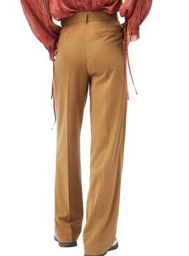 Pantaloni Pepe Jeans India Camel per Donna