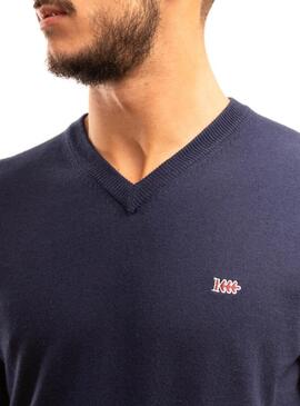 Pullover Klout Scollo a V Blu Navy per Uomo