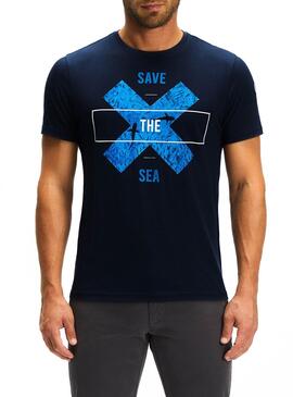 T-Shirt North Sails Graphic Blu Navy per Uomo