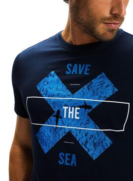 T-Shirt North Sails Graphic Blu Navy per Uomo