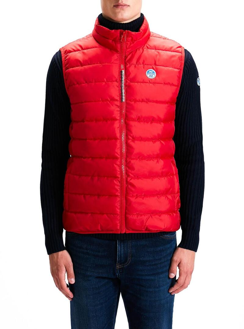 Gilet Giacca Jeans Rossa Uomo Gilet Unisex Rosso Isacco