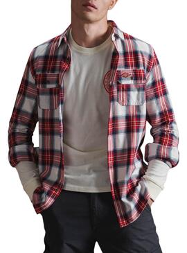 Camicia Superdry Lumberjack Rosso per Uomo