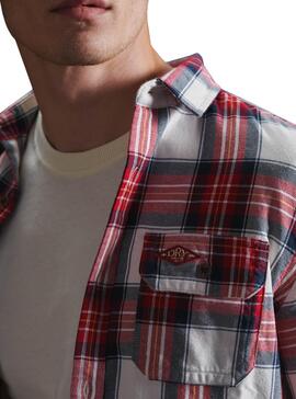 Camicia Superdry Lumberjack Rosso per Uomo