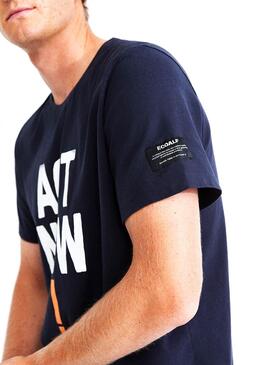 T-Shirt Ecoalf Tadeo Blu Navy per Uomo