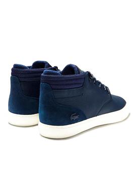 Stivaletti Lacoste Esparre in pelle Blu Navy per Uomo