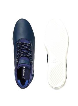 Stivaletti Lacoste Esparre in pelle Blu Navy per Uomo