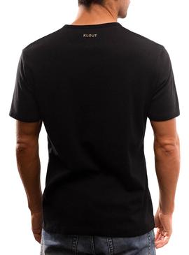 T-Shirt Klout Organic Premium Nero per Uomo