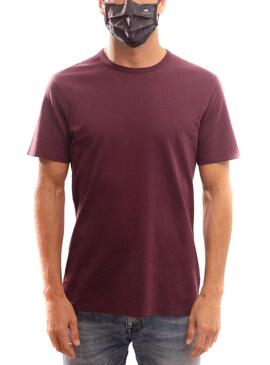 T-Shirt Klout Organic Premium Bordeaux per Uomo