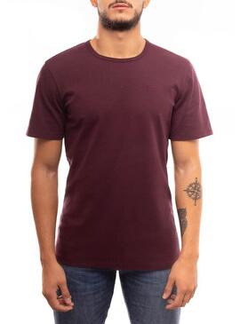 T-Shirt Klout Organic Premium Bordeaux per Uomo