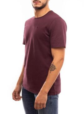 T-Shirt Klout Organic Premium Bordeaux per Uomo