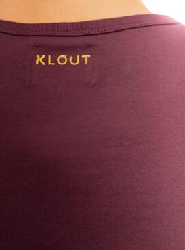 T-Shirt Klout Organic Premium Bordeaux per Uomo