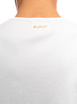 T-Shirt Klout Organic Premium Bianco per Uomo