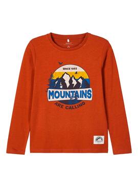 T-Shirt Name It Move arancione per Bambino