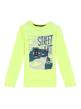 T-Shirt 3 Pommes Street Art Giallo per Bambino