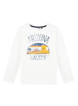T-Shirt 3 Pommes Arizona Valley Bianco per Bambino