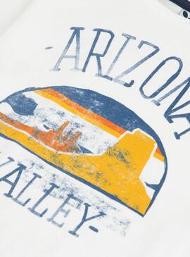T-Shirt 3 Pommes Arizona Valley Bianco per Bambino
