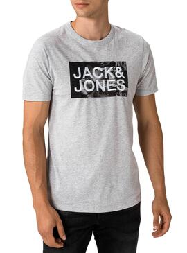 T-Shirt Jack & Jones Corinne Grigio per Uomo