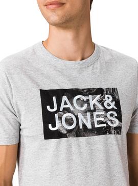 T-Shirt Jack & Jones Corinne Grigio per Uomo