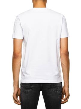 T-Shirt Diesel Diegos Bianco per Uomo