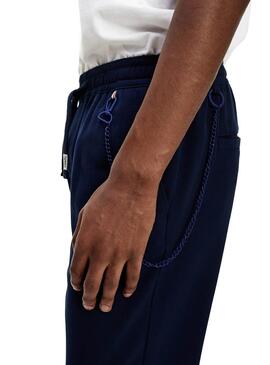 Pantaloni Tommy Jeans Solid Scanton Blu Navy Uomo