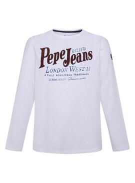 T-Shirt Pepe Jeans Ricky Bianco per Bambino