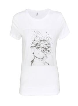 T-Shirt Only Ellie Bianco per Donna