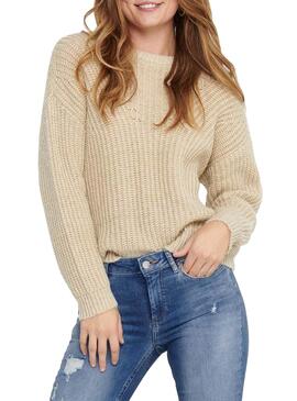 Pullover Only Fiola beige per Donna