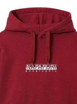 Felpa Napapijri B-Box Granata per Uomo